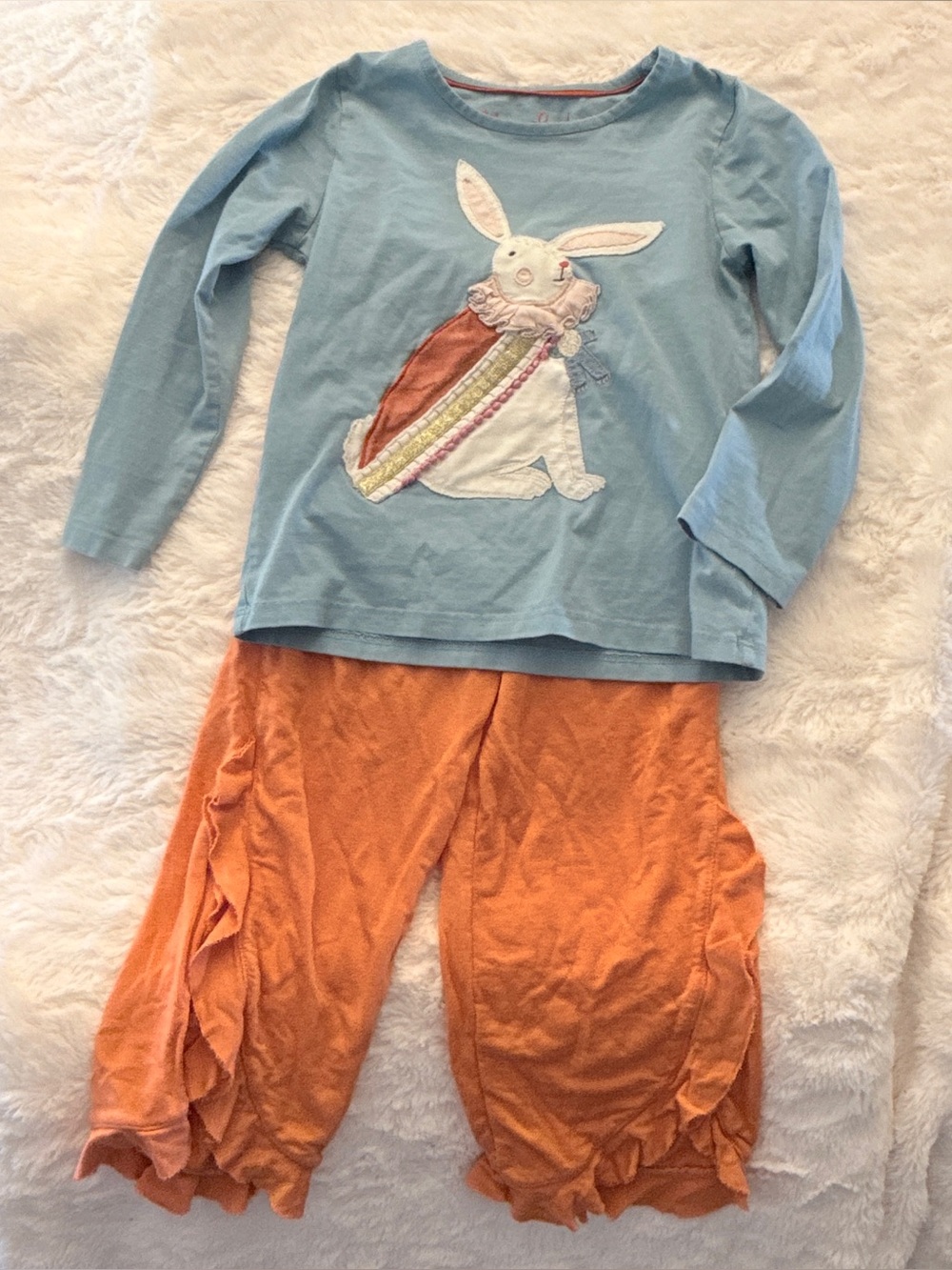 Mini Boden Matilda Jane Outfit Rabbit Embroidered Sz 4/5 EUC high quality C